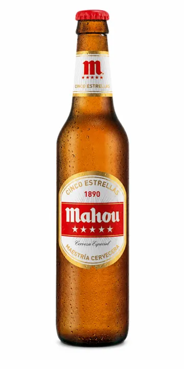 Botella de mahou 5 etrellas