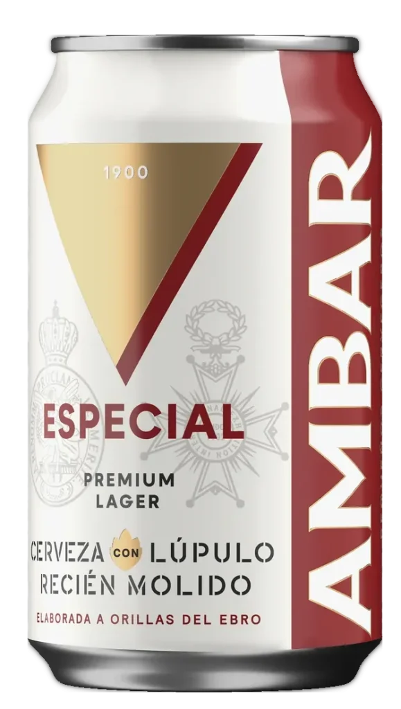 Lata de cerveza Ambar Especial Premium Lager